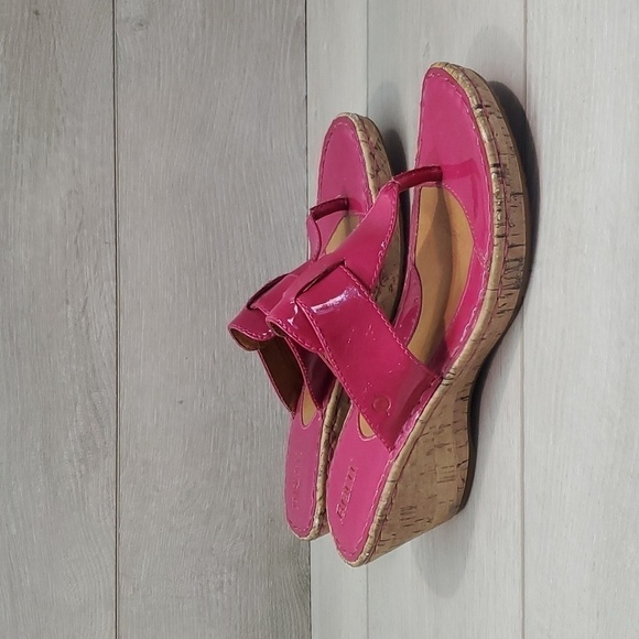 Born Big Girls Youth Cork Wedge Sandals shoes sz 4 - Picture 2 of 13